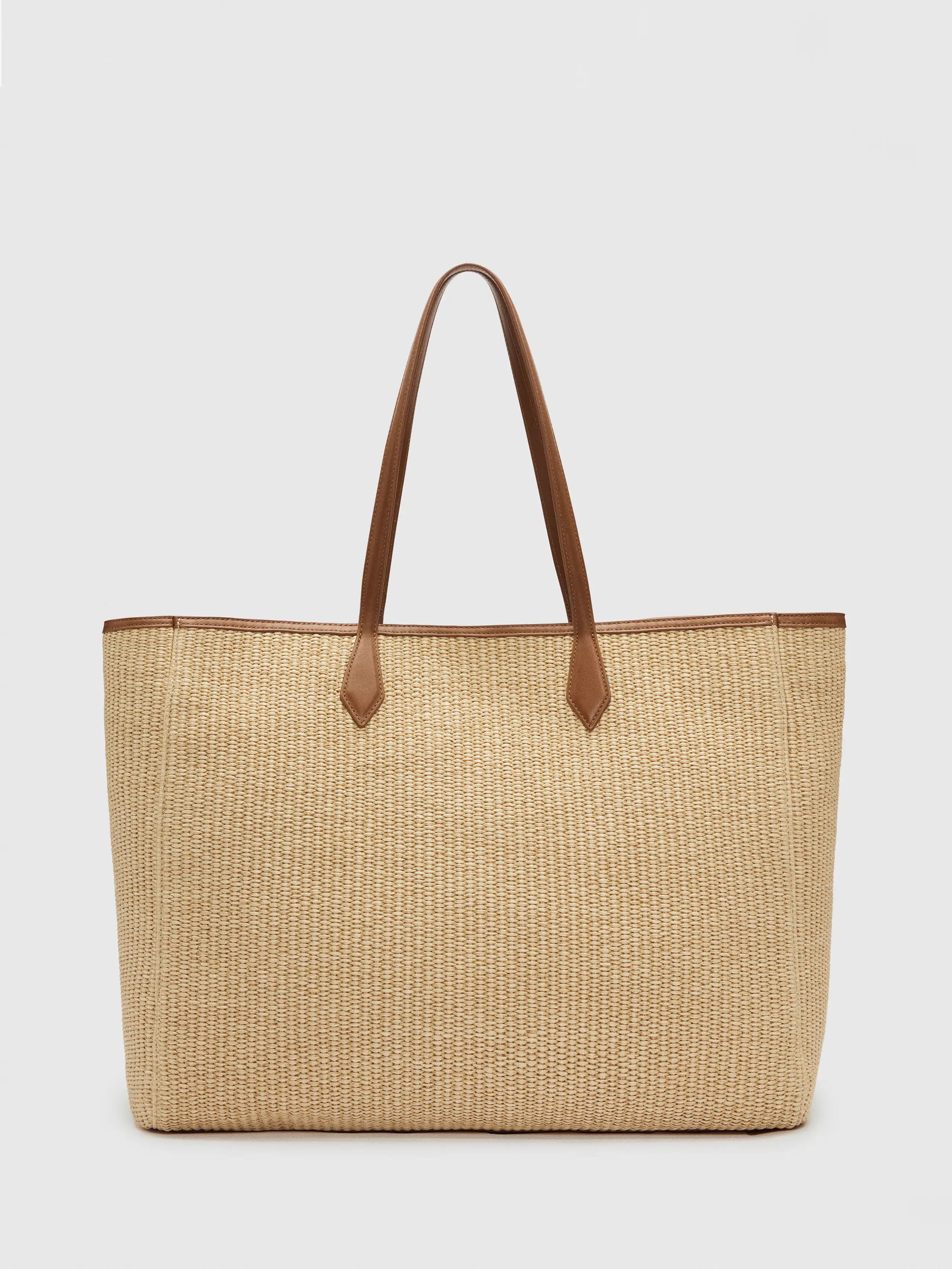 Fashion Oversized Laptop Tote Bag With Premium Leather Handle