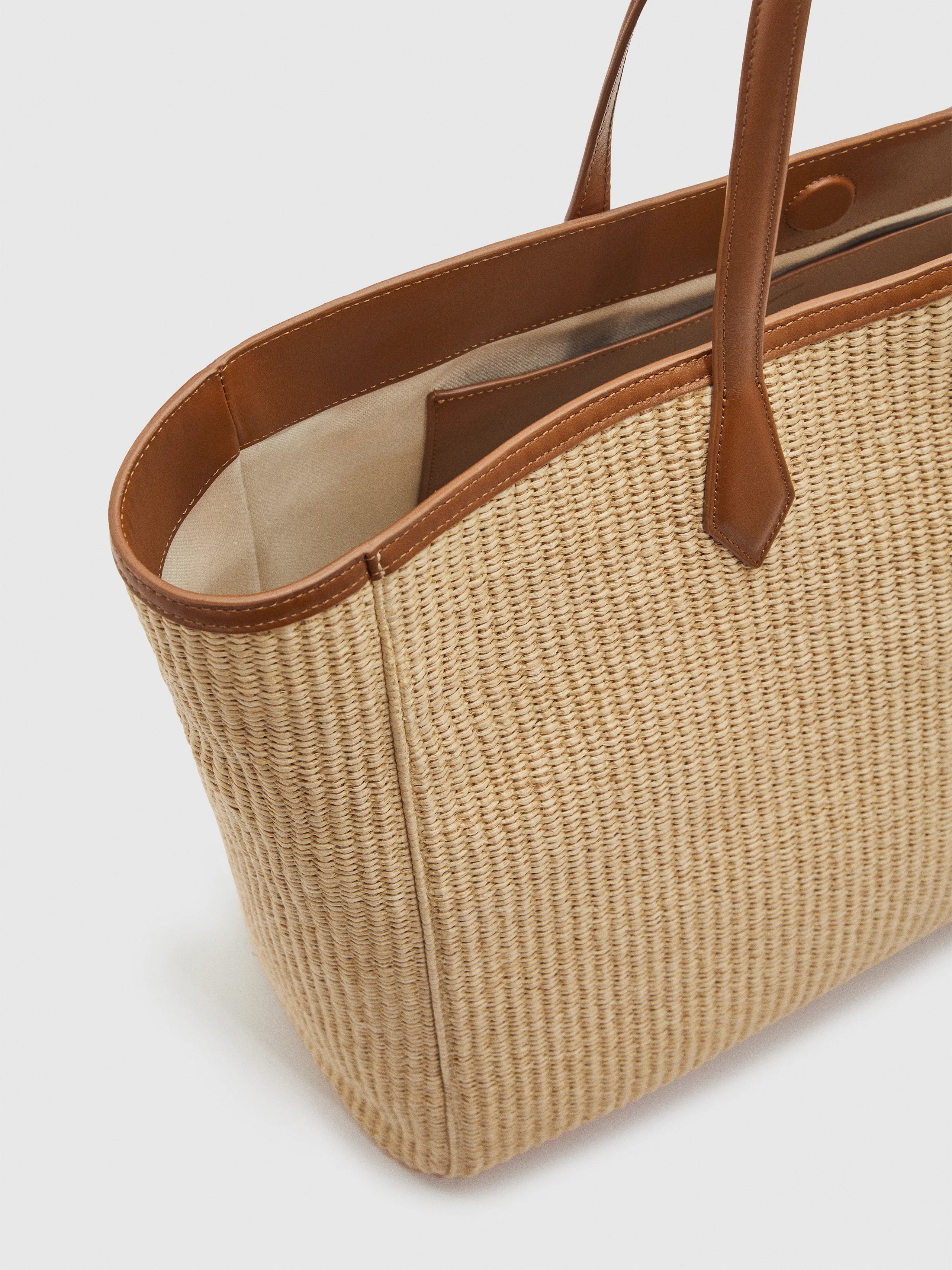 Fashion Oversized Laptop Tote Bag With Premium Leather Handle