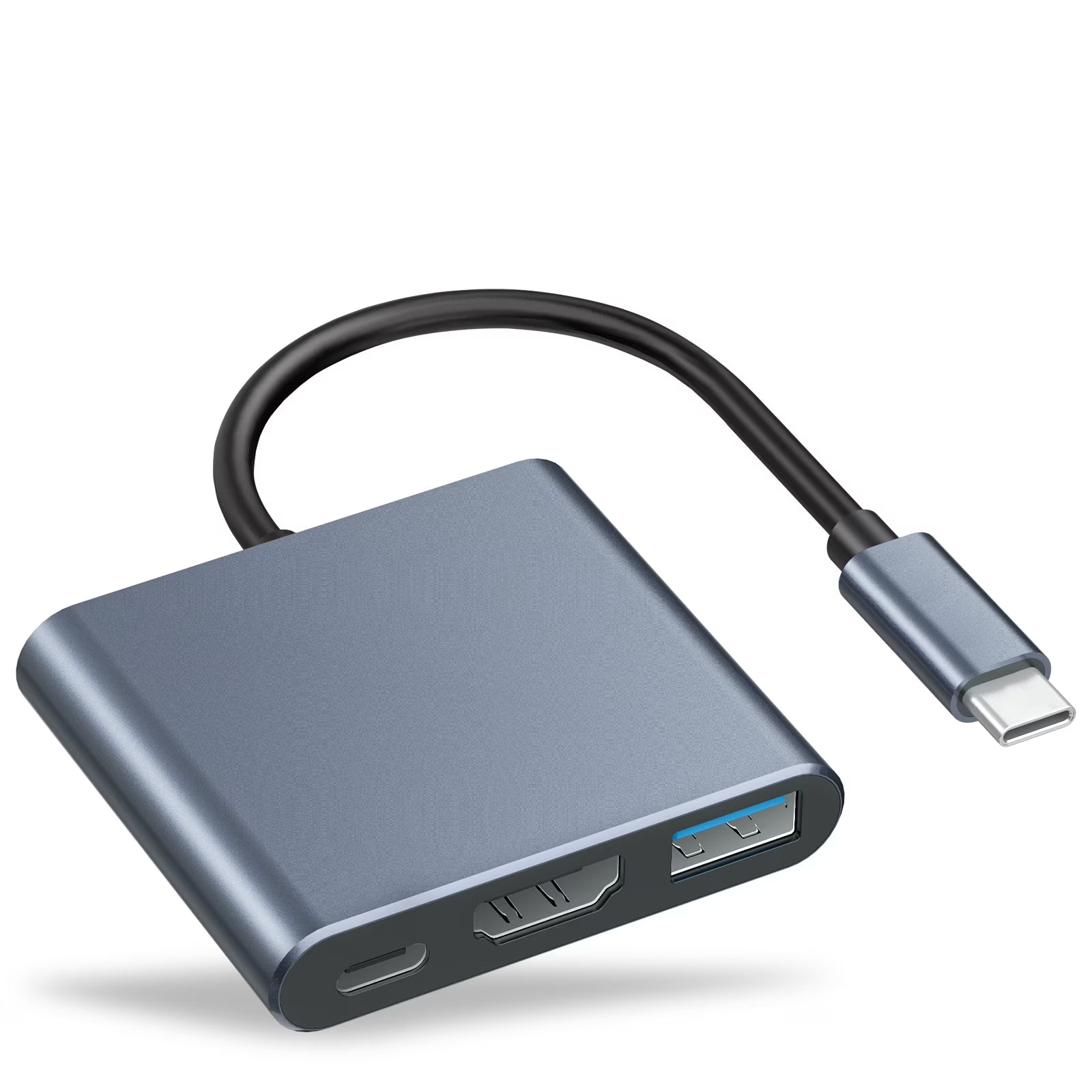 3-In-1 Usb-C Multiport Video Docking Hub, 4K Visual Output Adapter With 100W Power Delivery And Superspeed Data Slot