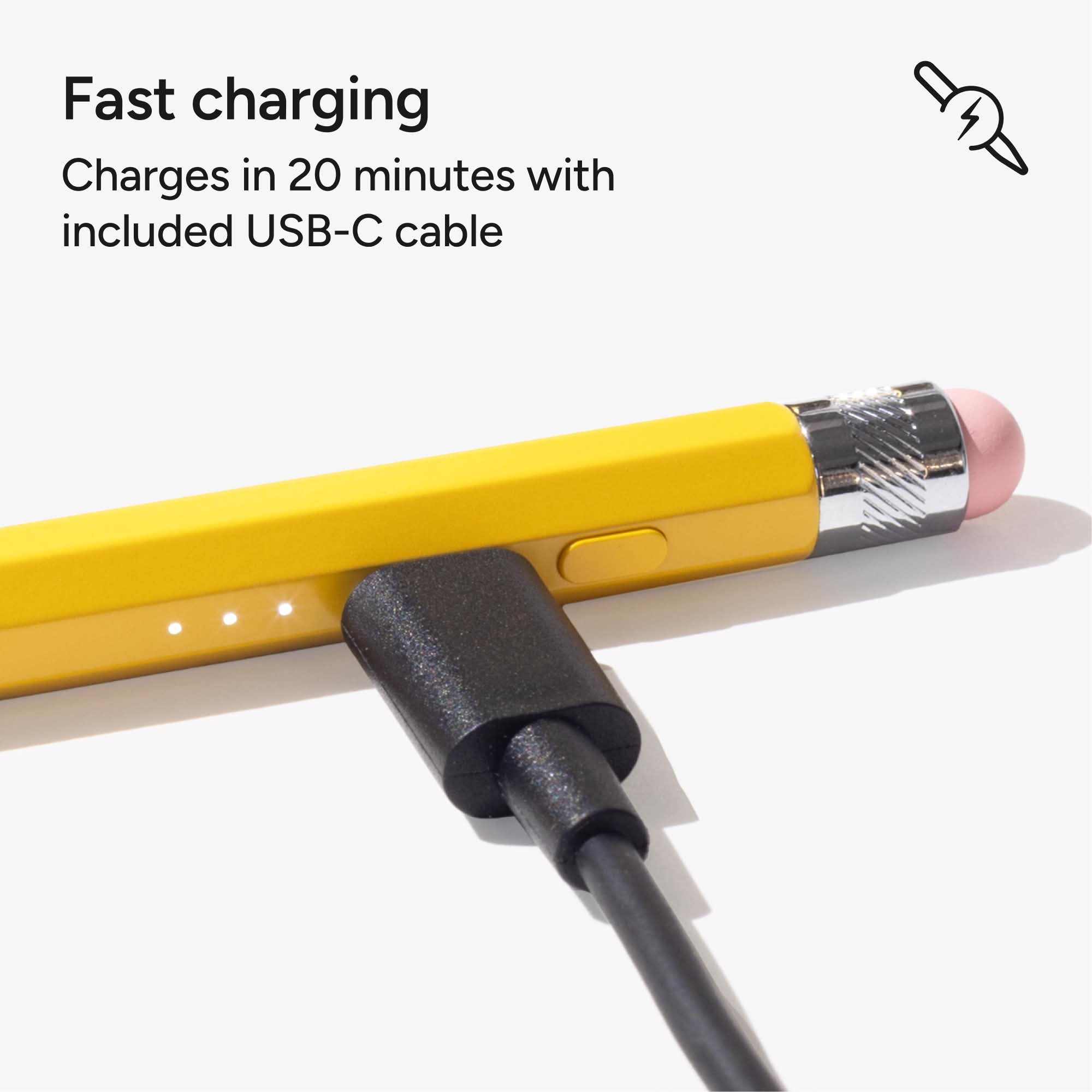 Imitate Pencil Usb-C Rechargeable Active Stylus, Tilt Sensitive Touchscreen Pen With Palm Blocking & Auto Sleep Function
