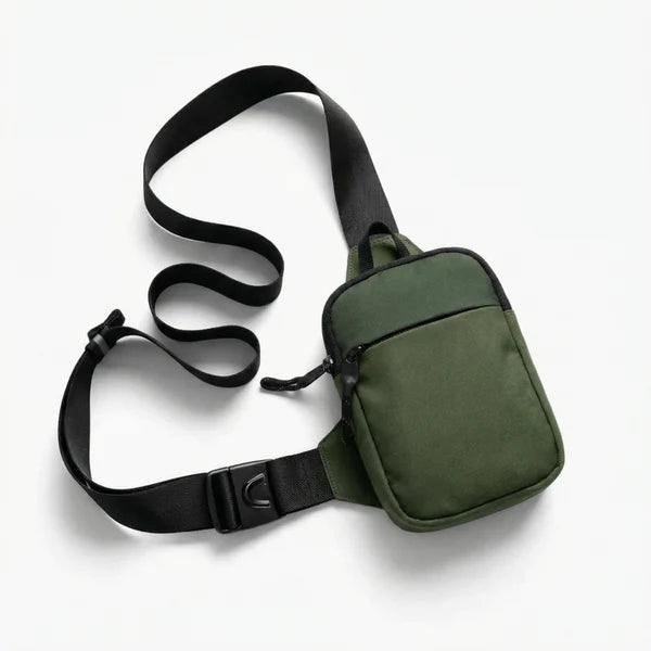 Streamlined Minimalist 4-Tone Compact Crossbody Bag With Custom Buckle Fittings