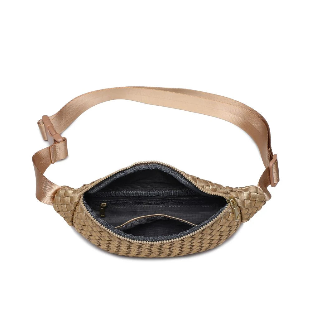 3-Way Wear Woven Waist Bag With Adjustable Strap Accessories For Daily Styling