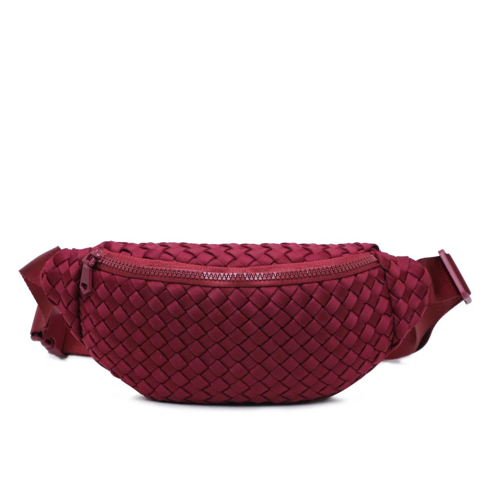 3-Way Wear Woven Waist Bag With Adjustable Strap Accessories For Daily Styling